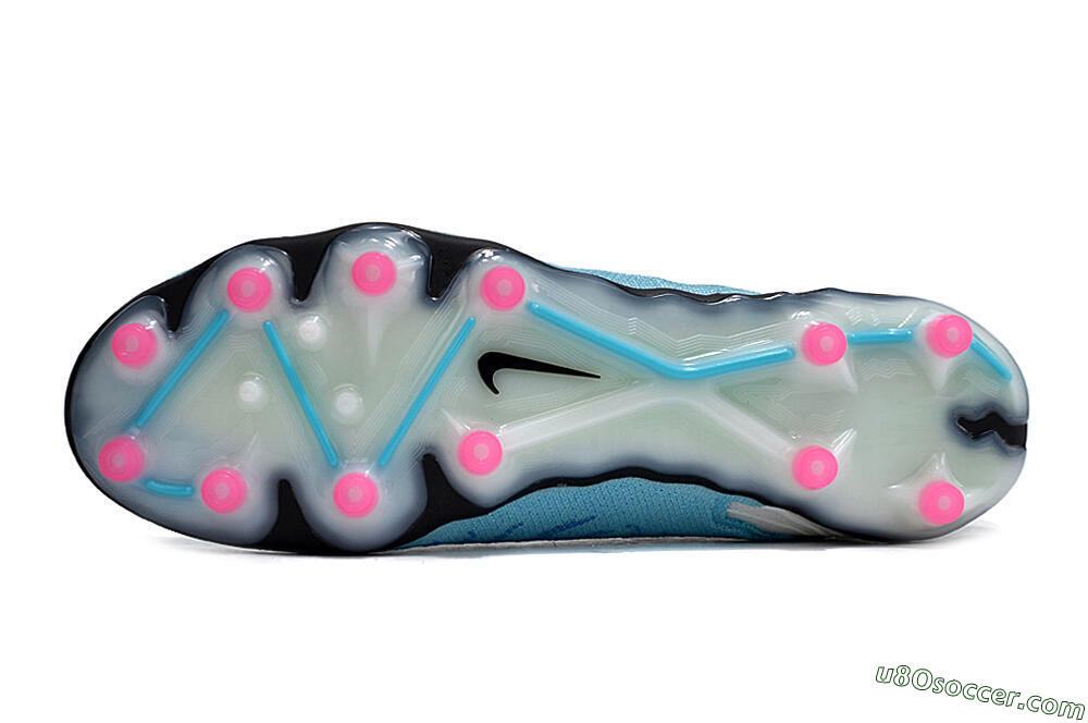 Nike Phantom GX Elite AG Artificial Grass Soccer Cleats - Blue/Pink/White 6