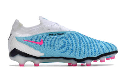 Nike Phantom GX Elite AG Artificial Grass Soccer Cleats - Blue/Pink/White