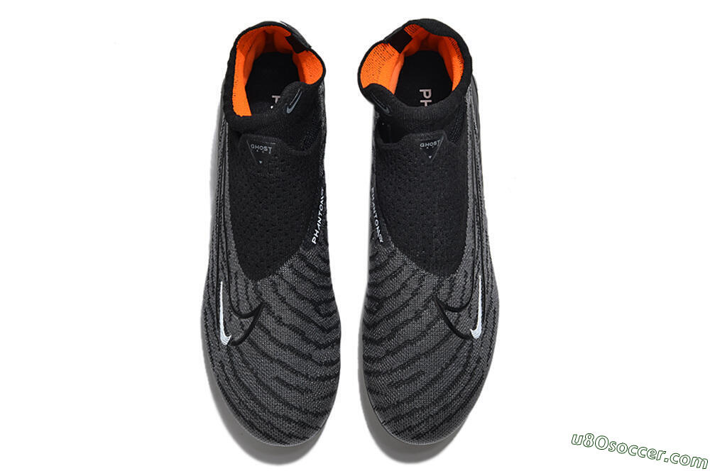 Nike Phantom GX Elite DF AG Artificial Grass Soccer Cleats - Black/Grey/White 4