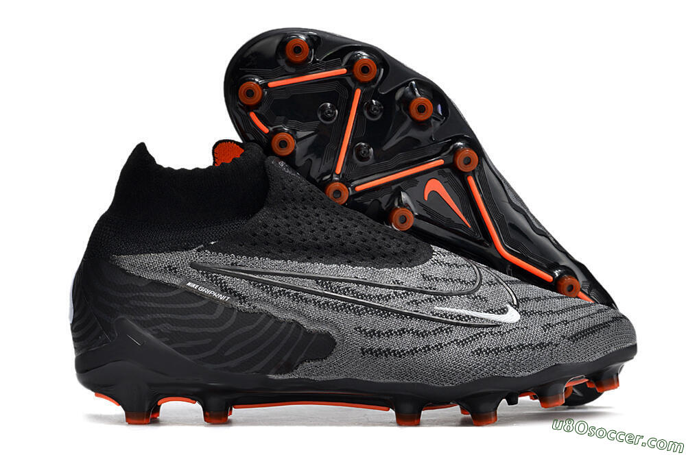 Nike Phantom GX Elite DF AG Artificial Grass Soccer Cleats - Black/Grey/White 1