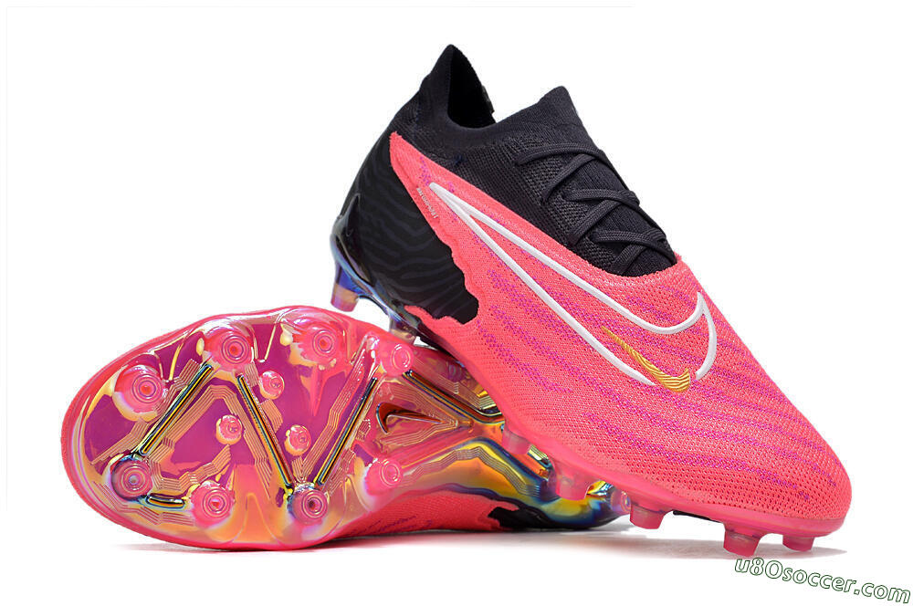 Nike Phantom GX Elite AG Artificial Grass Soccer Cleats - Pink/White/Black 3