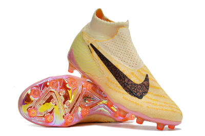 Nike Phantom GX Elite DF AG Artificial Grass Soccer Cleats - Yellow/Black/Pink