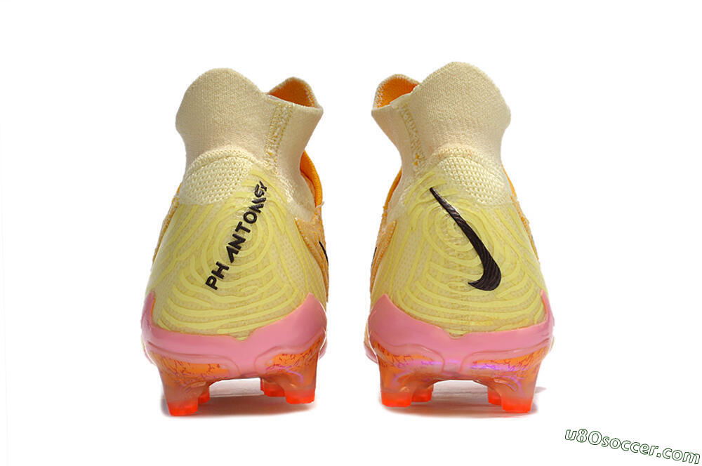 Nike Phantom GX Elite DF AG Artificial Grass Soccer Cleats - Yellow/Black/Pink 5