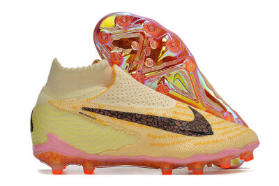 Nike Phantom GX Elite DF AG Artificial Grass Soccer Cleats - Yellow/Black/Pink