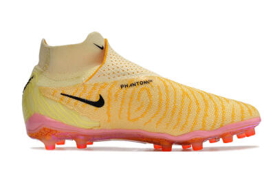 Nike Phantom GX Elite DF AG Artificial Grass Soccer Cleats - Yellow/Black/Pink