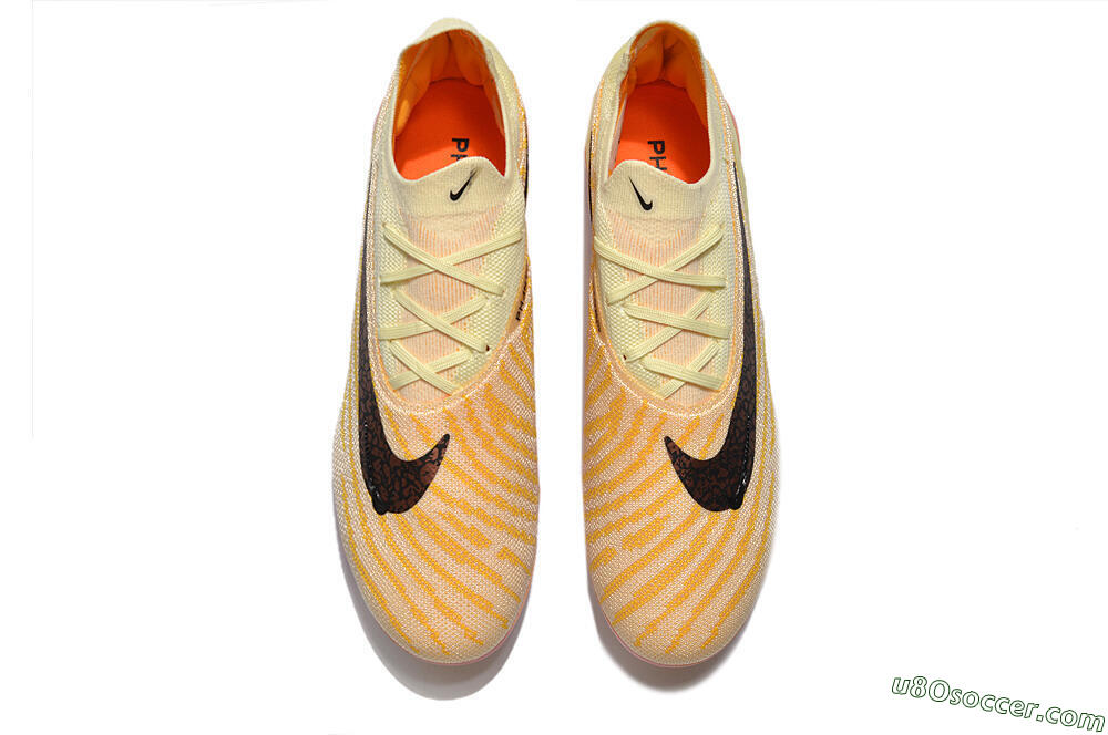 Nike Phantom GX Elite AG Artificial Grass Soccer Cleats - Yellow/Black/Pink 4