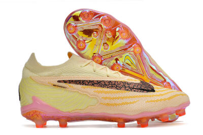 Nike Phantom GX Elite AG Artificial Grass Soccer Cleats - Yellow/Black/Pink