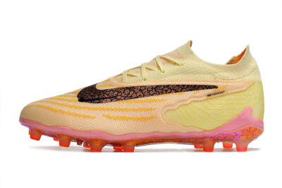 Nike Phantom GX Elite AG Artificial Grass Soccer Cleats - Yellow/Black/Pink