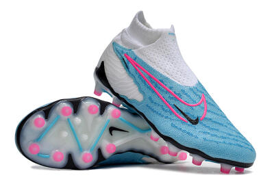 Nike Phantom GX Elite DF AG Artificial Grass Soccer Cleats - Blue/Black/White/Pink