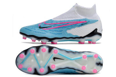 Nike Phantom GX Elite DF AG Artificial Grass Soccer Cleats - Blue/Black/White/Pink