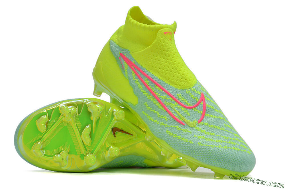 Nike Phantom GX Elite DF FG Firm Ground Soccer Cleats - Blue/Green/Pink 3