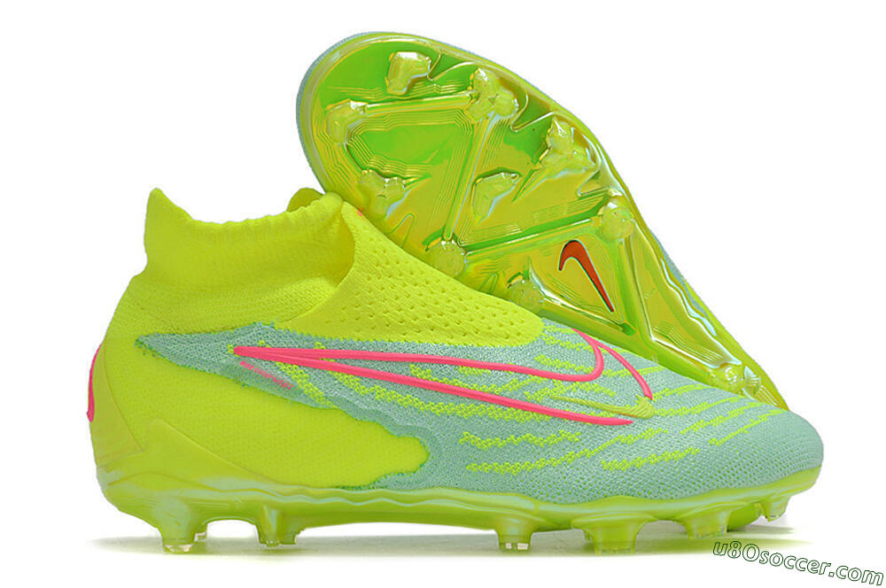 Nike Phantom GX Elite DF FG Firm Ground Soccer Cleats - Blue/Green/Pink 1
