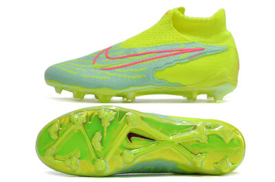 Nike Phantom GX Elite DF FG Firm Ground Soccer Cleats - Blue/Green/Pink