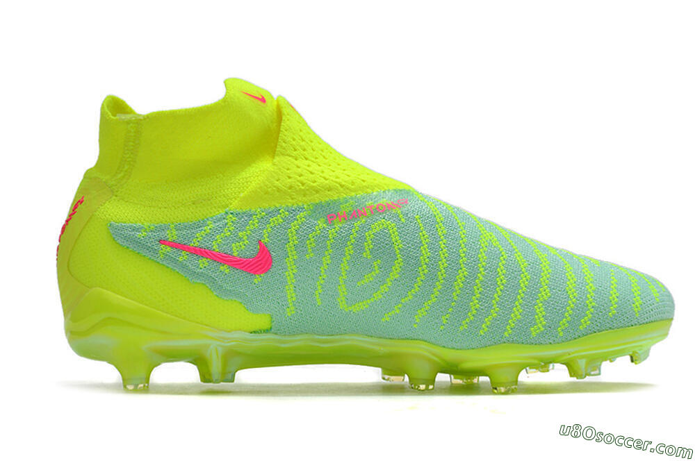 Nike Phantom GX Elite DF FG Firm Ground Soccer Cleats - Blue/Green/Pink 7