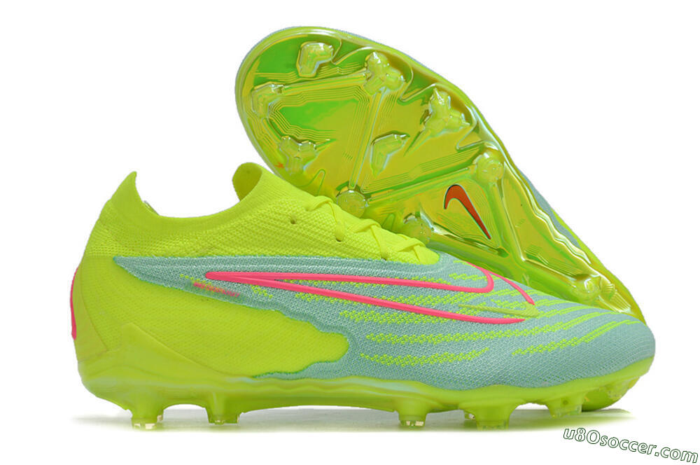 Nike Phantom GX Elite FG Firm Ground Soccer Cleats - Blue/Green/Pink 1