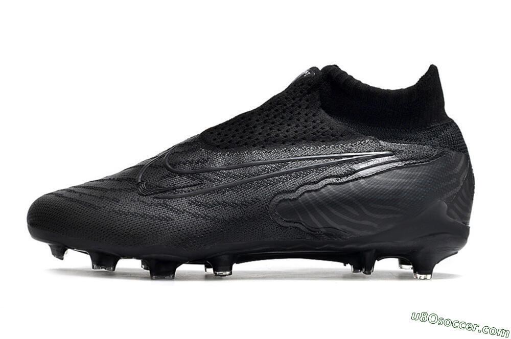 Nike Phantom GX Elite DF Link FG Firm Ground Soccer Cleats - Black/White/Black 2
