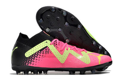 Puma Future Ultimate MG Multi Ground Soccer Cleats - Green/Pink/Black