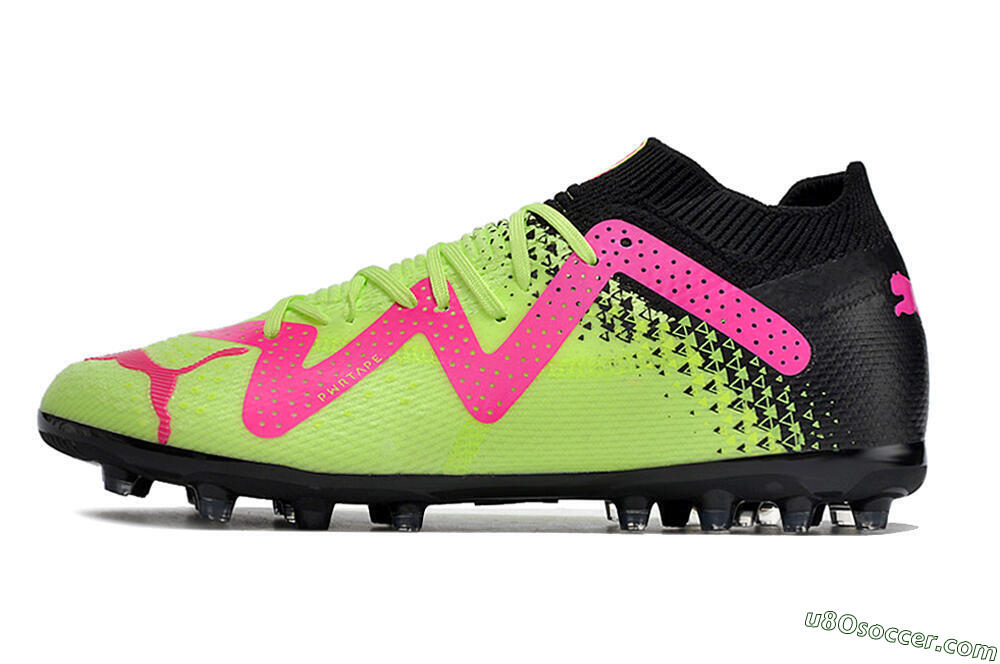 Puma Future Ultimate MG Multi Ground Soccer Cleats - Green/Pink/Black 2