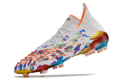 Adidas Predator Freak.1 FG Firm Ground Soccer Cleats - White/Rainbow