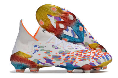 Adidas Predator Freak.1 FG Firm Ground Soccer Cleats - White/Rainbow