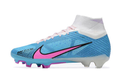 Nike Air Zoom Mercurial Superfly 9 Elite FG Firm Ground Soccer Cleats - Blue/Pink/White