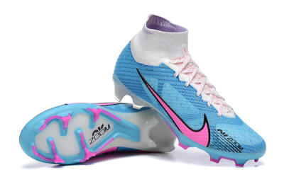Nike Air Zoom Mercurial Superfly 9 Elite FG Firm Ground Soccer Cleats - Blue/Pink/White