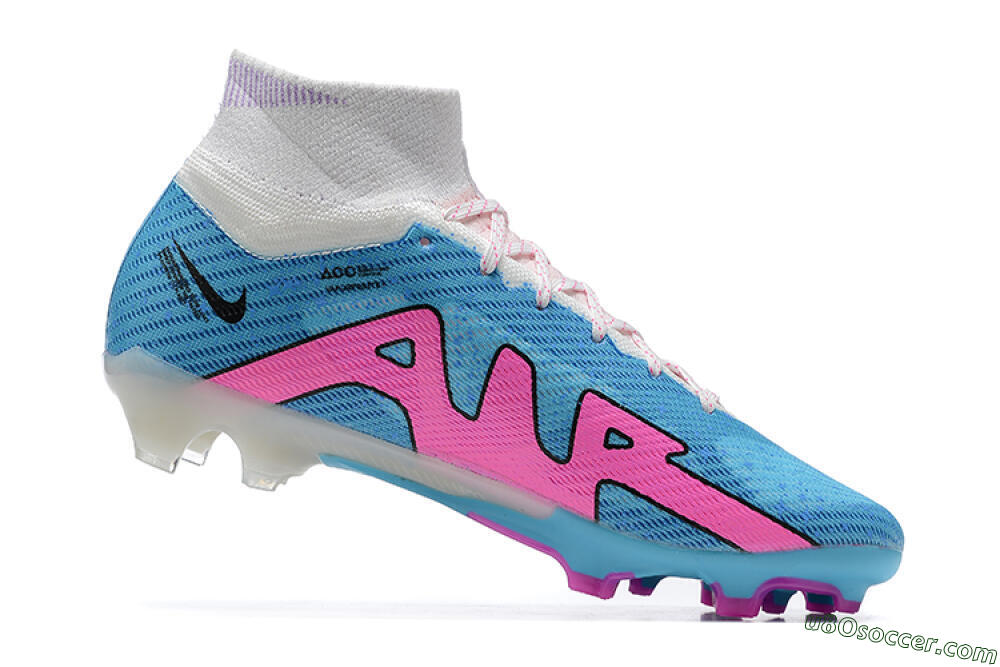 Nike Air Zoom Mercurial Superfly 9 Elite FG Firm Ground Soccer Cleats - Blue/Pink/White 6