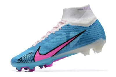 Nike Air Zoom Mercurial Superfly 9 Elite FG Firm Ground Soccer Cleats - Blue/Pink/White