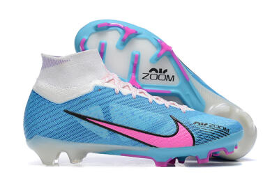 Nike Air Zoom Mercurial Superfly 9 Elite FG Firm Ground Soccer Cleats - Blue/Pink/White