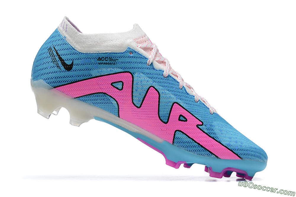 Nike Air Zoom Mercurial Vapor 15 Elite FG Firm Ground Soccer Cleats - Blue/Pink/White 6