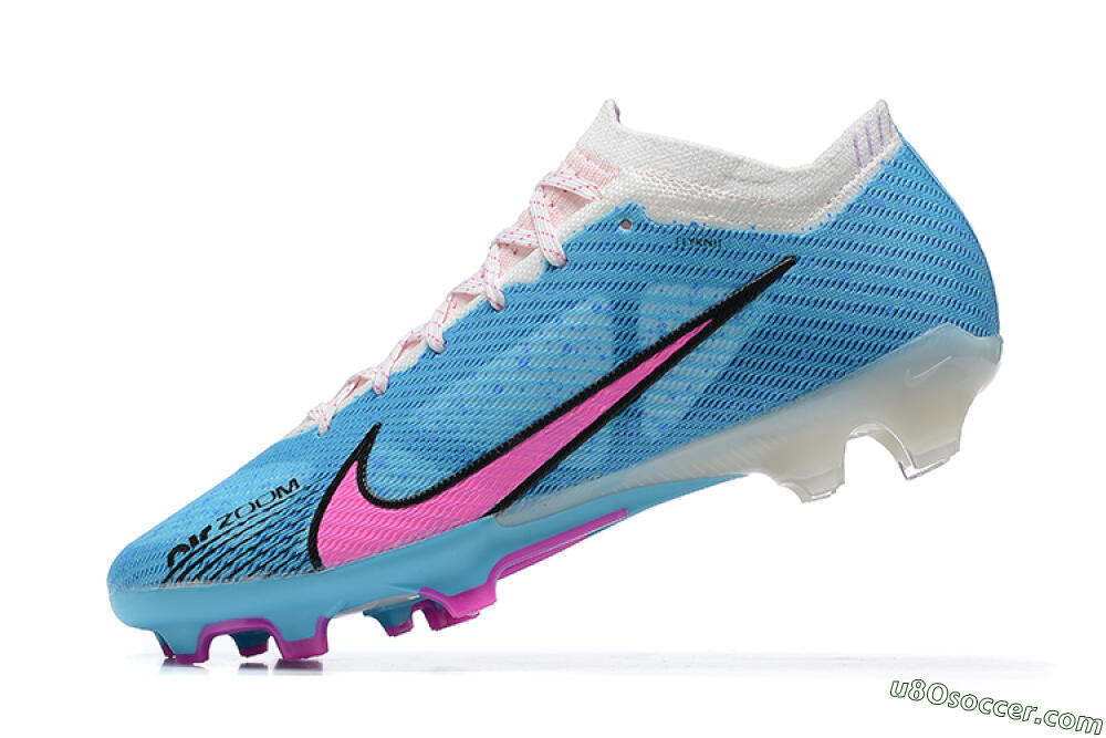 Nike Air Zoom Mercurial Vapor 15 Elite FG Firm Ground Soccer Cleats - Blue/Pink/White 7