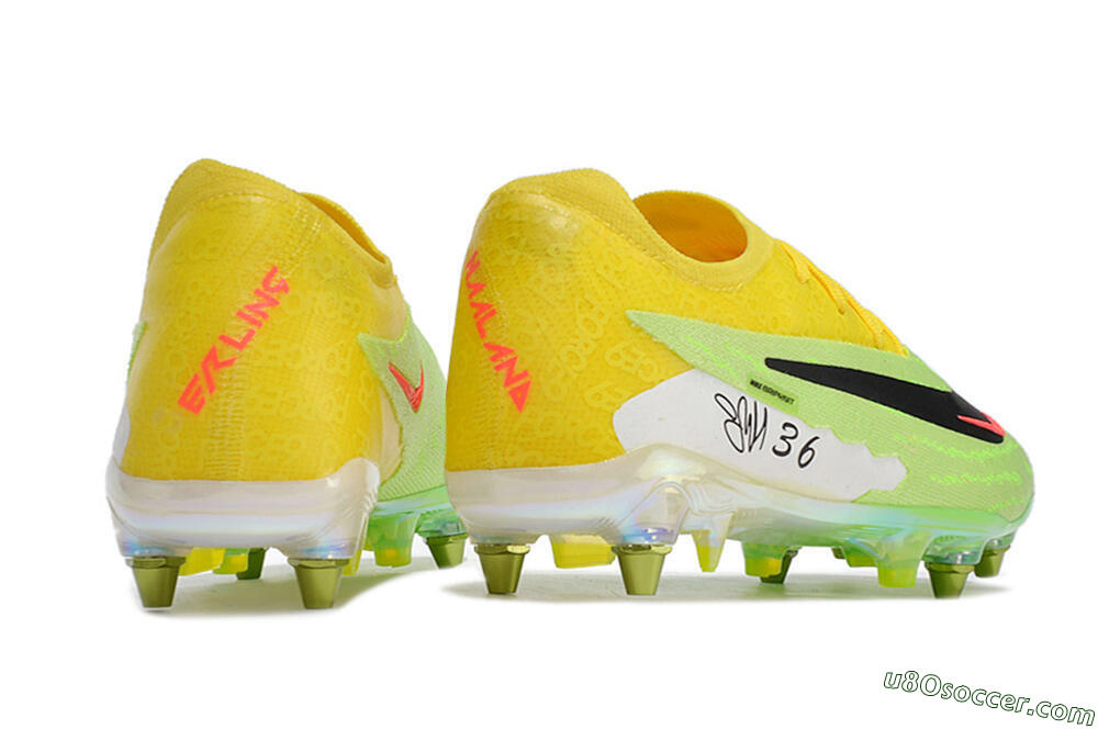 Nike Phantom GX Elite SG Soft Ground Soccer Cleats - Green/Black/Yellow 6