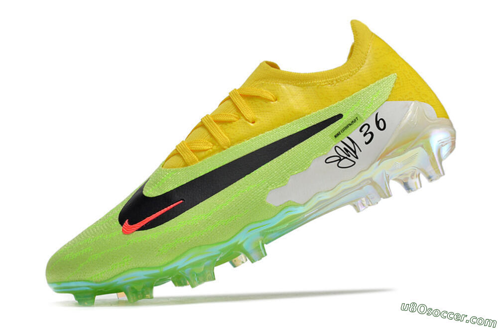 Nike Phantom GX Elite FG Firm Ground Soccer Cleats - Green/Black/Yellow 5