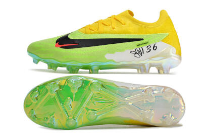 Nike Phantom GX Elite FG Firm Ground Soccer Cleats - Green/Black/Yellow