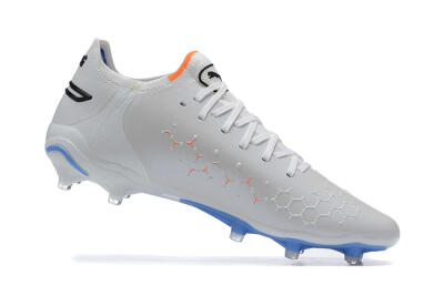 Puma King Ultimate Icon MG Multi Ground Soccer Cleats - White/Blue