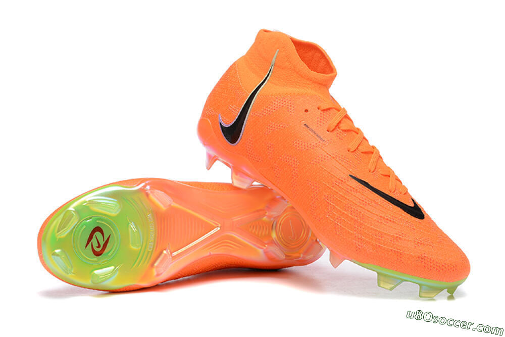 Nike Phantom Luna Elite FG Firm Ground Soccer Cleats - Orange/Black/Green 4