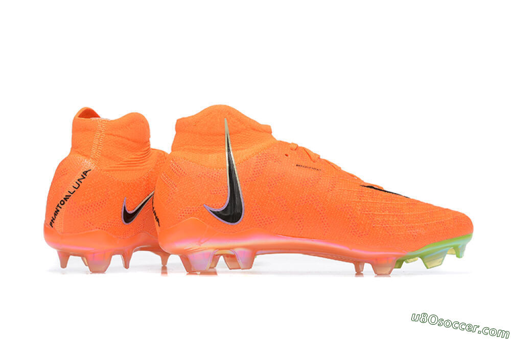 Nike Phantom Luna Elite FG Firm Ground Soccer Cleats - Orange/Black/Green 8