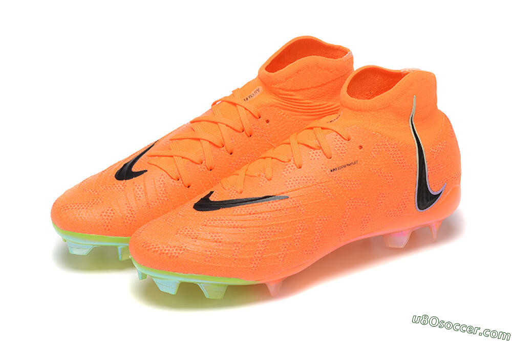 Nike Phantom Luna Elite FG Firm Ground Soccer Cleats - Orange/Black/Green 9