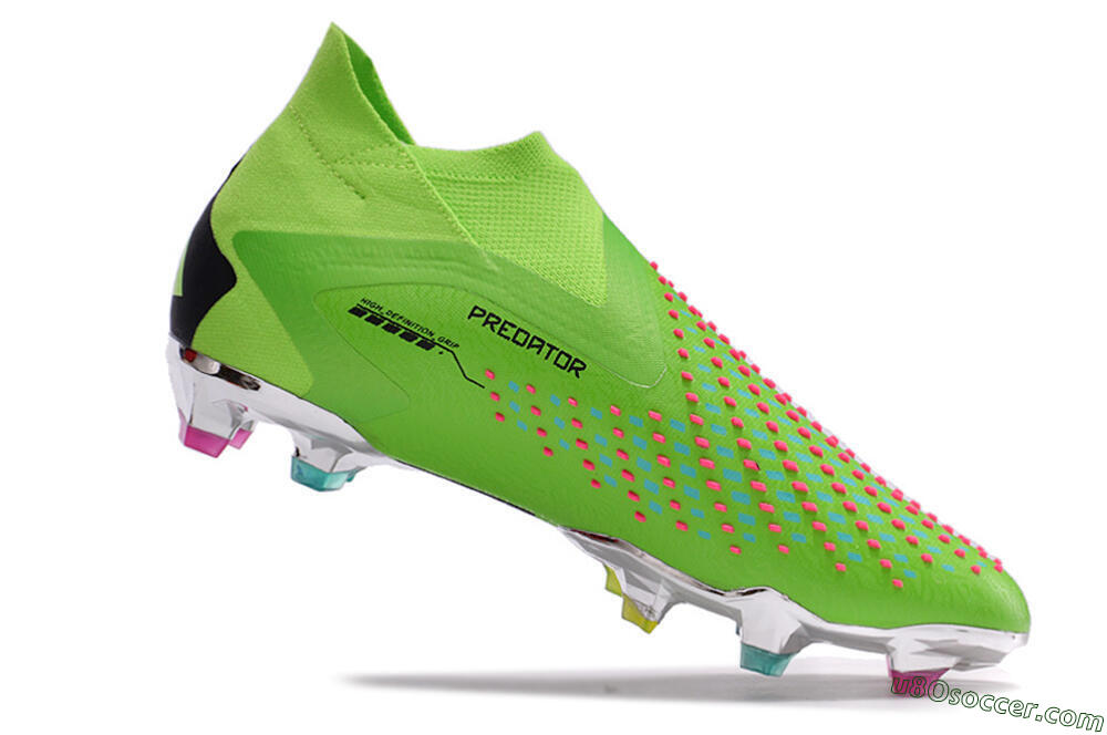 Adidas Predator Accuracy+ FG Firm Ground Soccer Cleats - Green/Blue/Black 4