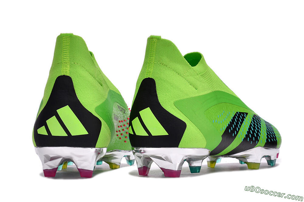 Adidas Predator Accuracy+ FG Firm Ground Soccer Cleats - Green/Blue/Black 6