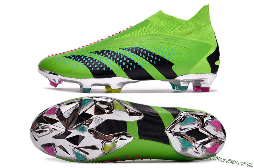 Adidas Predator Accuracy+ FG Firm Ground Soccer Cleats - Green/Blue/Black 0