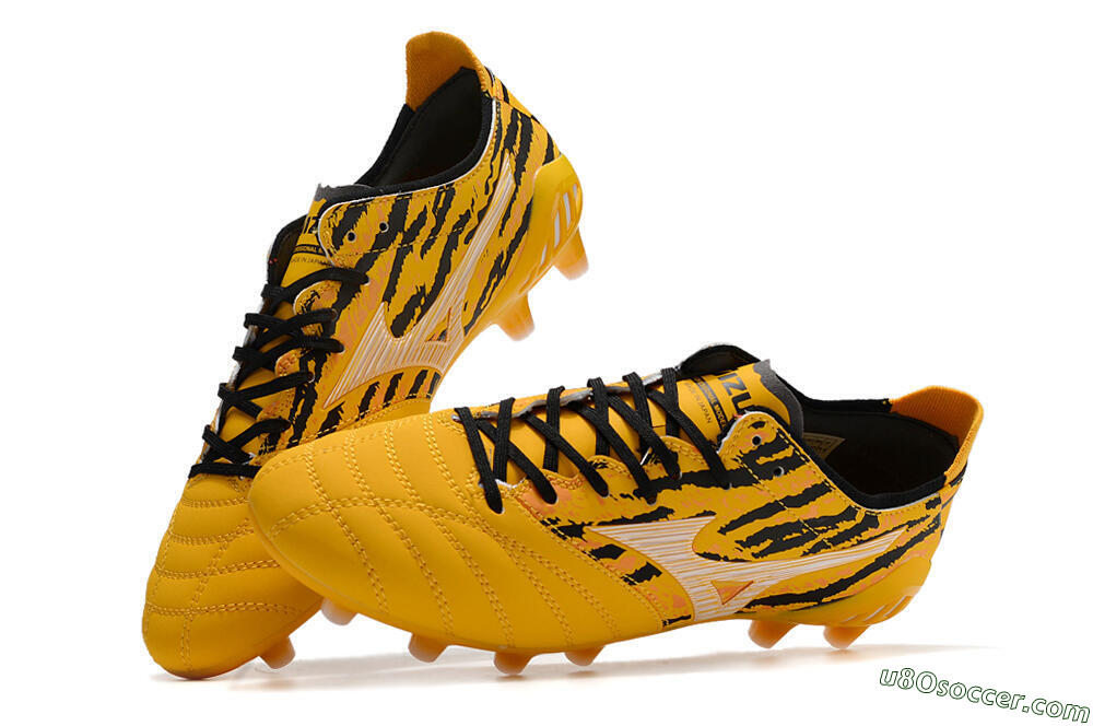 Mizuno Morelia Neo 3 Pro FG Firm Ground Soccer Cleats - Yellow/Black/White 5