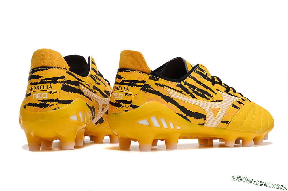 Mizuno Morelia Neo 3 Pro FG Firm Ground Soccer Cleats - Yellow/Black/White 8