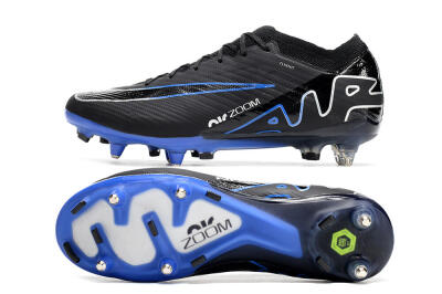 Nike Air Zoom Mercurial Vapor 15 Elite SG Soft Ground Soccer Cleats - Black/Blue/White