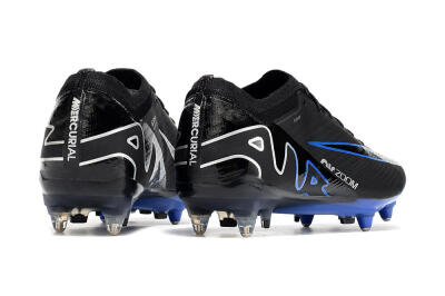 Nike Air Zoom Mercurial Vapor 15 Elite SG Soft Ground Soccer Cleats - Black/Blue/White