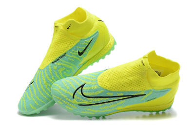 Nike Phantom GX Elite DF TF Artificial Turf Soccer Shoes - Blue/Black/Yellow