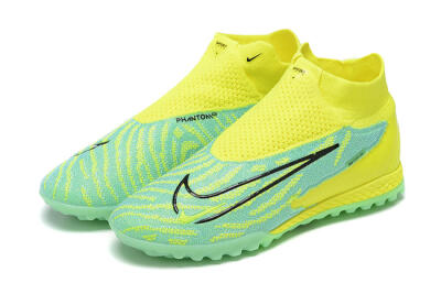 Nike Phantom GX Elite DF TF Artificial Turf Soccer Shoes - Blue/Black/Yellow