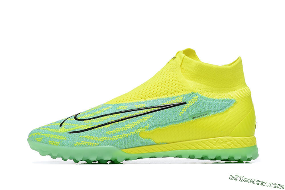 Nike Phantom GX Elite DF TF Artificial Turf Soccer Shoes - Blue/Black/Yellow 2
