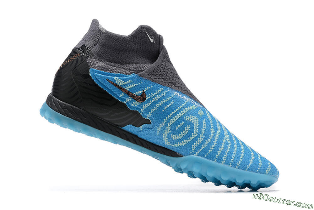 Nike Phantom GX Elite DF TF Artificial Turf Soccer Shoes - Blue/White/Black 6