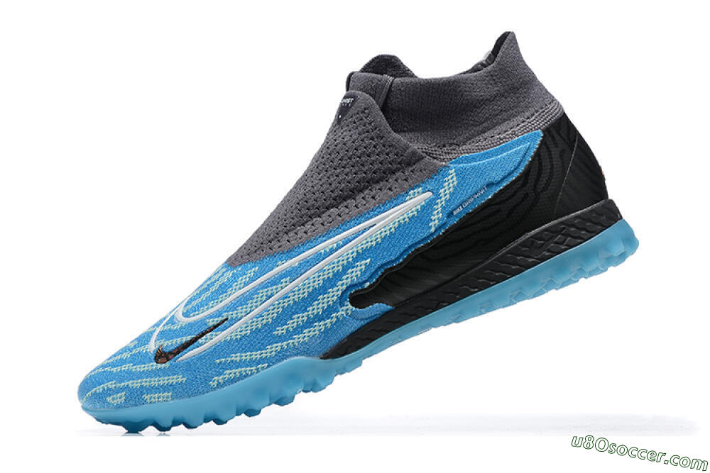 Nike Phantom GX Elite DF TF Artificial Turf Soccer Shoes - Blue/White/Black 7